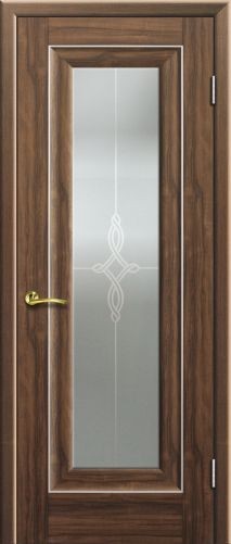 Profil Doors 24х Орех Амари/стекло узор матовое молдинг серебро