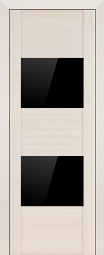Profil Doors  21х Эш Вайт Мелинга/стекло черный глянцевый лак
