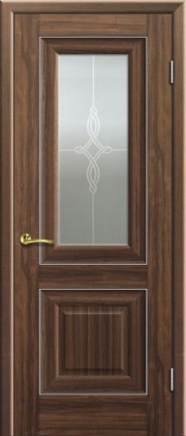 Profil Doors 28х Орех Амари/стекло узор матовое молдинг серебро